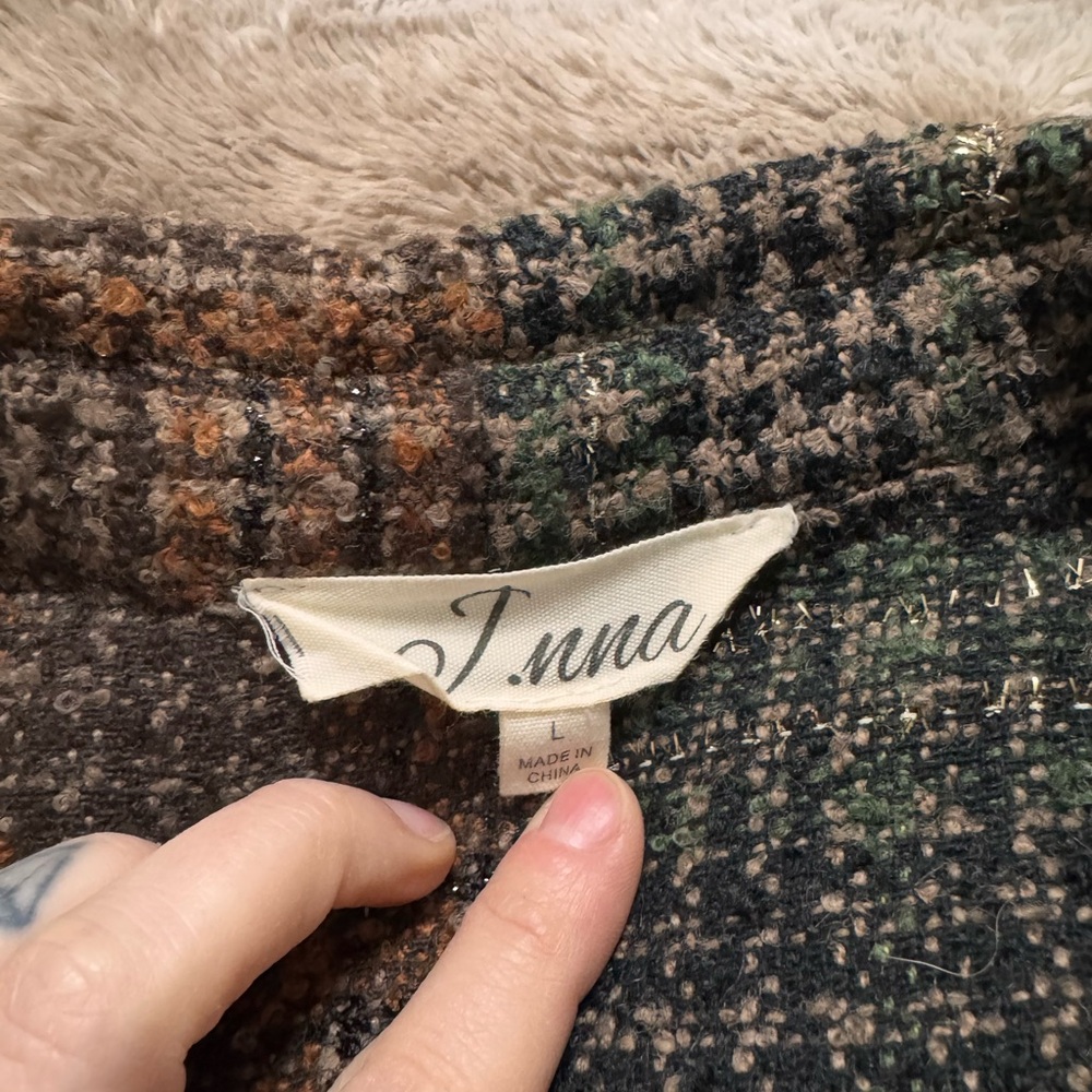 Split Green And Brown Checkered Jacket - image 3